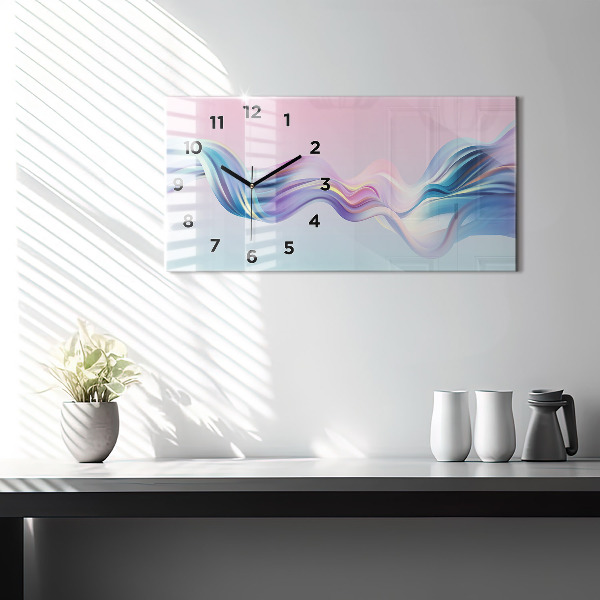 Horloge murale horizontale 'Élément d''écoulement de fluide'
