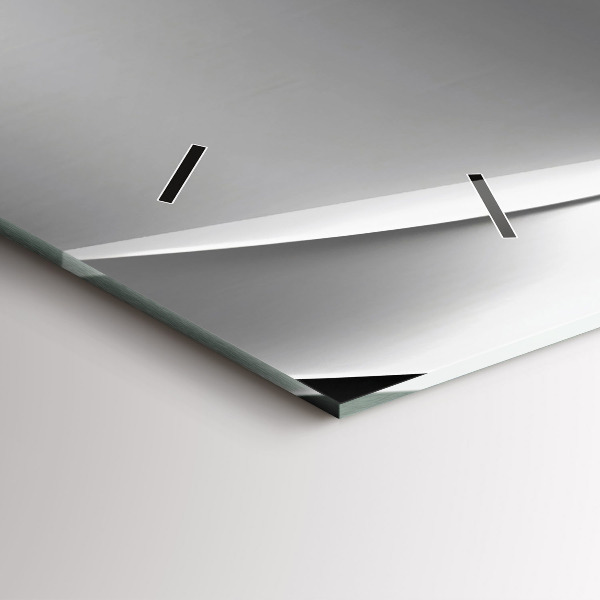 Horloge murale horizontale Abstraction argentée