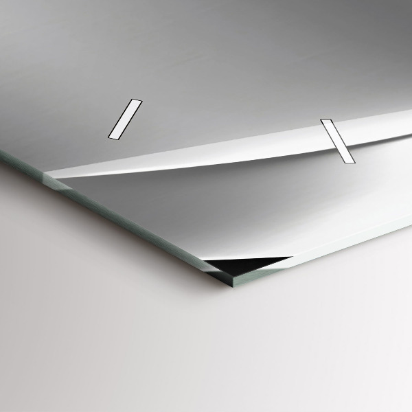 Horloge murale horizontale Abstraction argentée