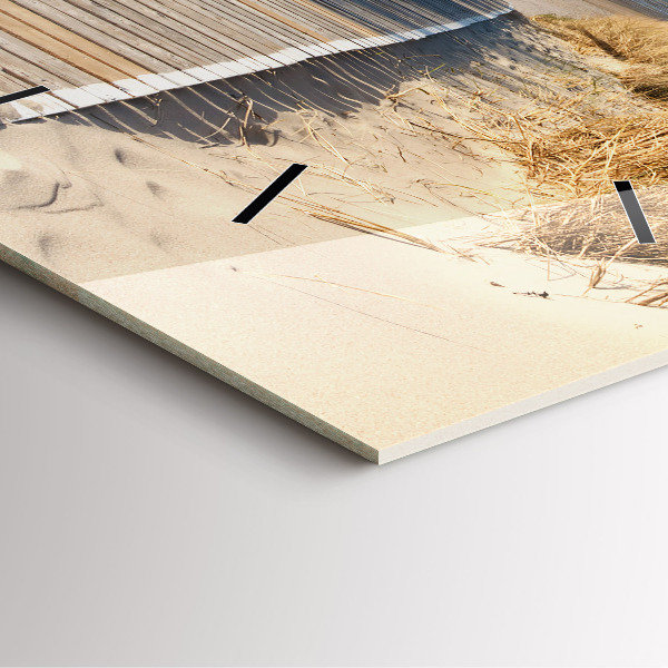 Horloge murale carrée Vue de la plage