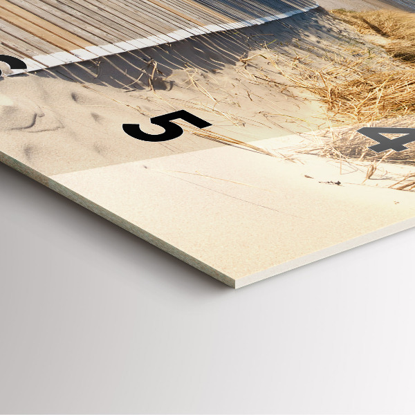 Horloge murale carrée Vue de la plage