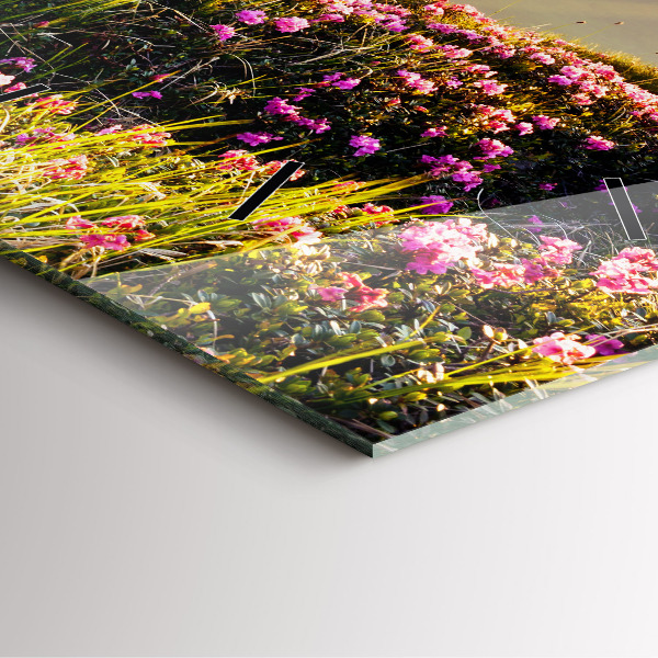 Horloge murale carrée Paysage de montagne