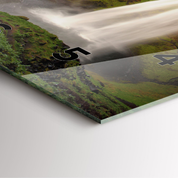 Horloge murale carrée Cascade en Islande