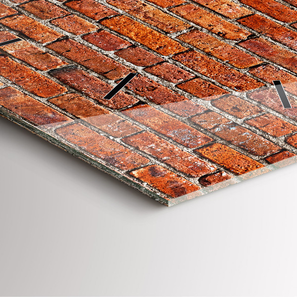 Horloge murale carrée Vieux mur de briques