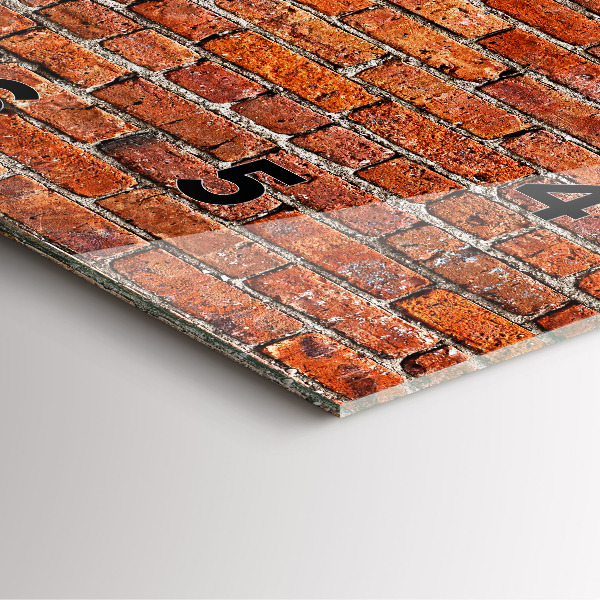 Horloge murale carrée Vieux mur de briques