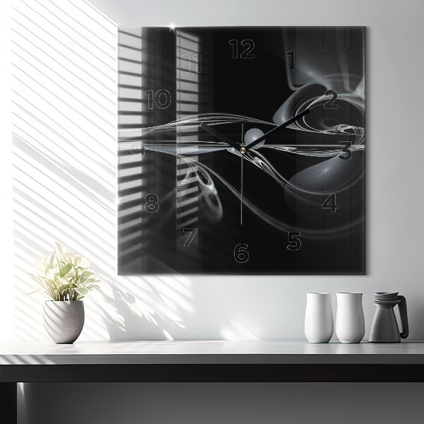 Horloge murale carrée Fumée abstraite