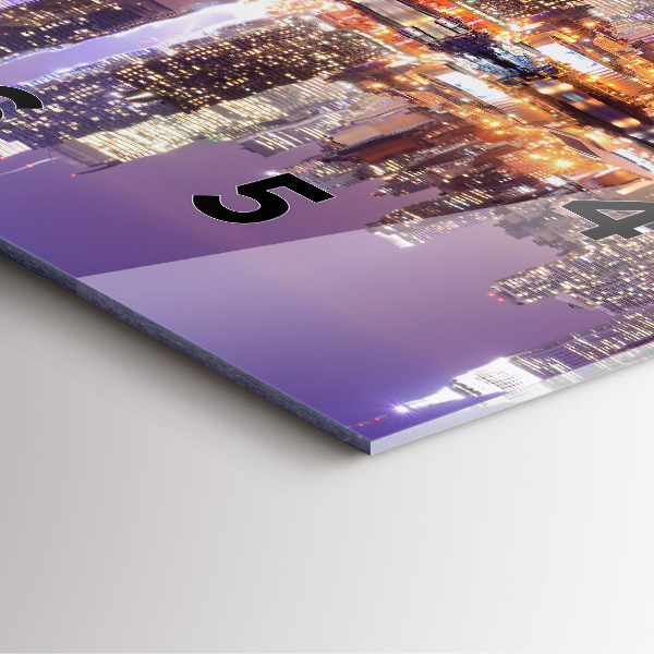 Horloge murale carrée New York la nuit