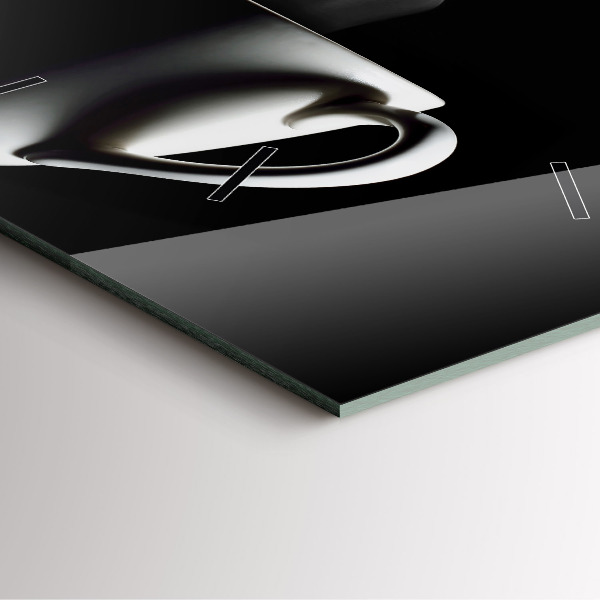 Horloge murale carrée Une tasse de café