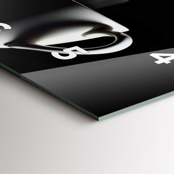 Horloge murale carrée Une tasse de café