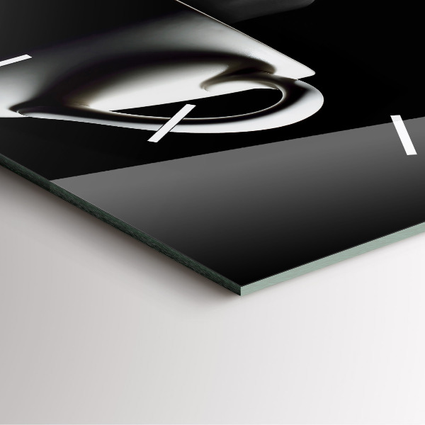 Horloge murale carrée Une tasse de café