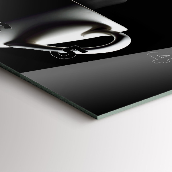 Horloge murale carrée Une tasse de café