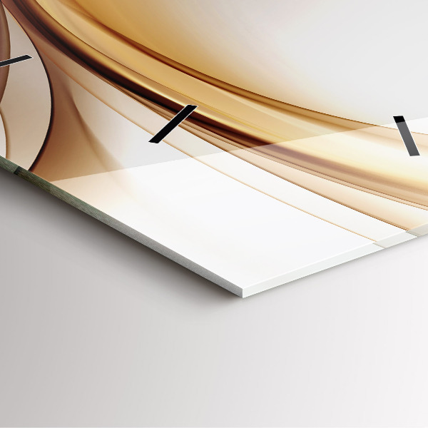 Horloge murale carrée Abstraction dorée