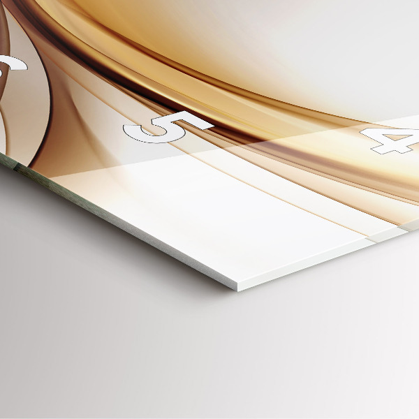 Horloge murale carrée Abstraction dorée