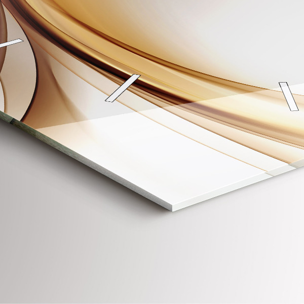 Horloge murale carrée Abstraction dorée