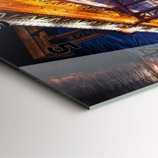 Pendule carrée en verre New York et le coucher du soleil