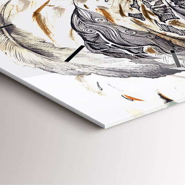 Horloge murale carrée Hibou symbole de sagesse