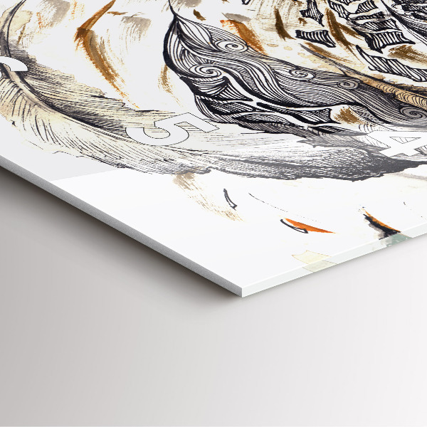 Horloge murale carrée Hibou symbole de sagesse