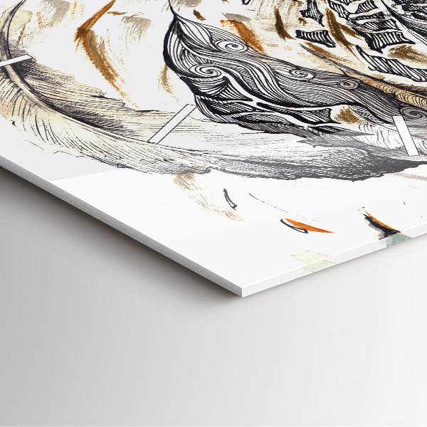 Horloge murale carrée Hibou symbole de sagesse