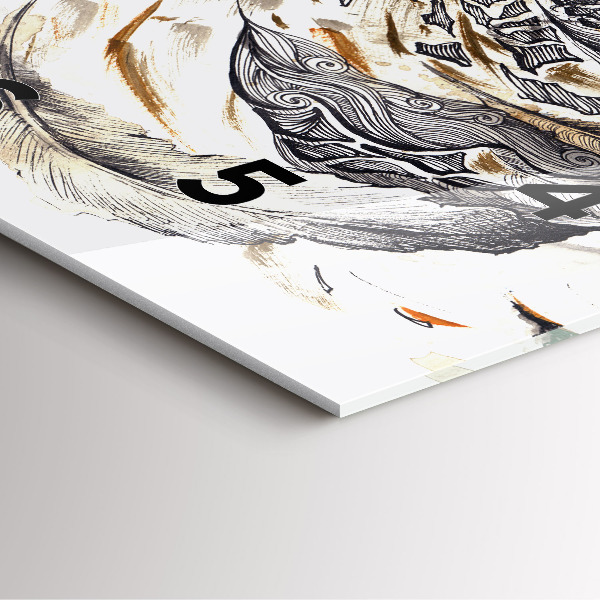 Horloge murale carrée Hibou symbole de sagesse