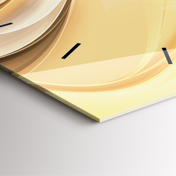 Horloge carrée en verre 'Ondes d''abstraction'