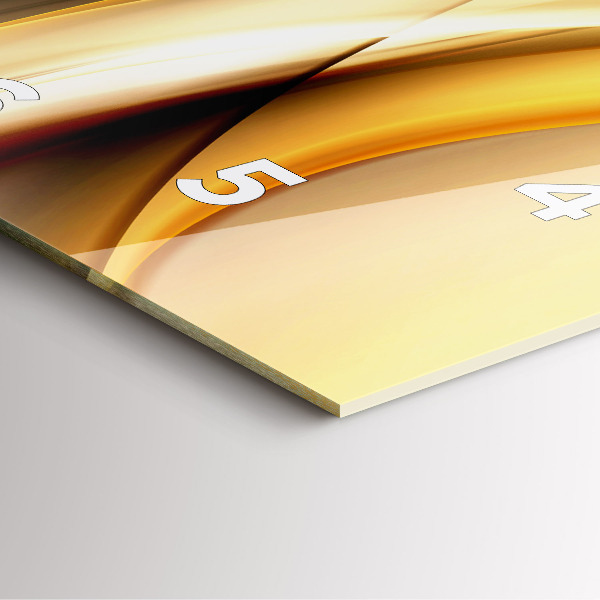 Horloge carrée en verre Vague abstraite