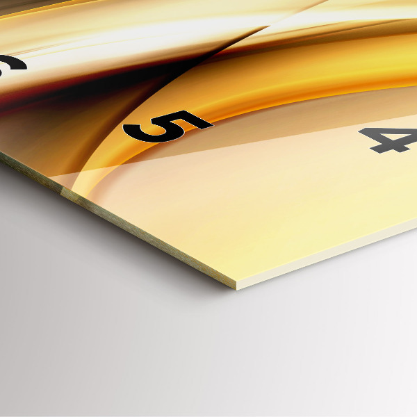 Horloge carrée en verre Vague abstraite