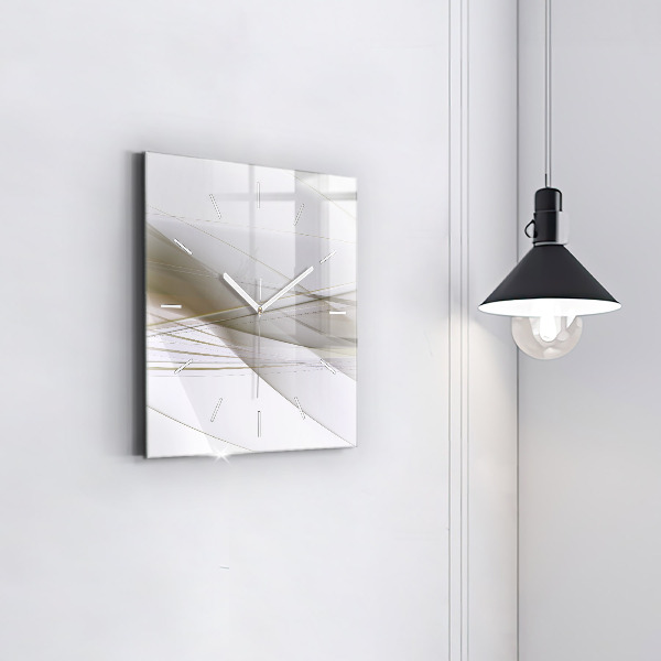 Horloge murale carrée Abstraction lumineuse