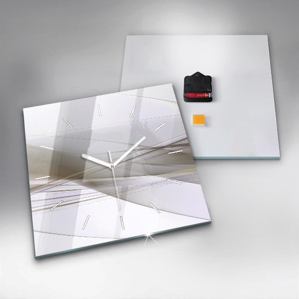 Horloge murale carrée Abstraction lumineuse