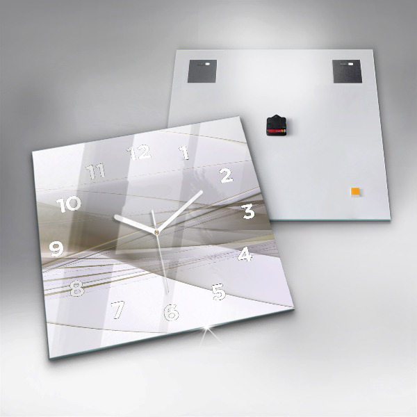 Horloge murale carrée Abstraction lumineuse