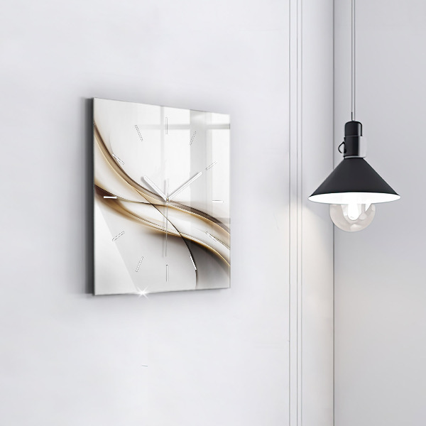 Horloge murale carrée Lignes abstraites