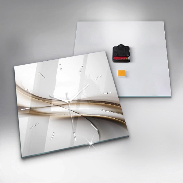 Horloge murale carrée Lignes abstraites