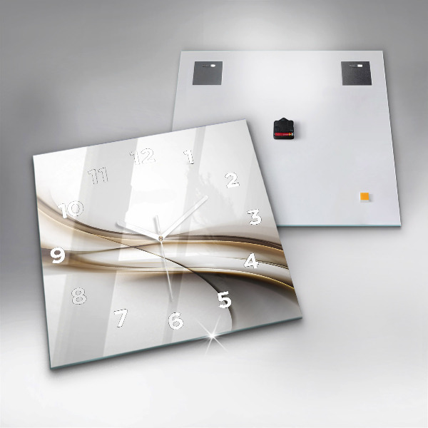 Horloge murale carrée Lignes abstraites