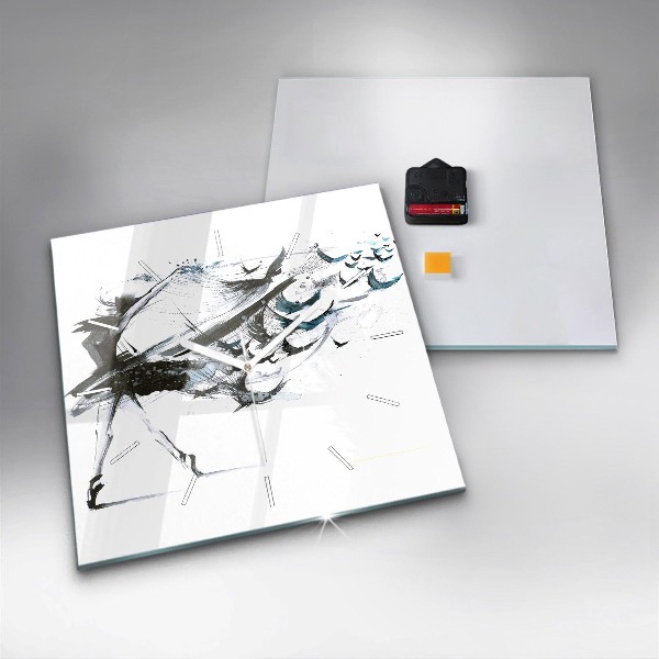 Horloge murale carrée Femme dansant le ballet