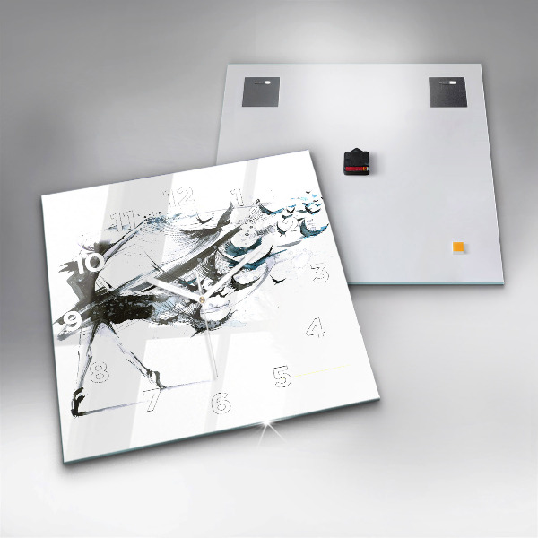 Horloge murale carrée Femme dansant le ballet