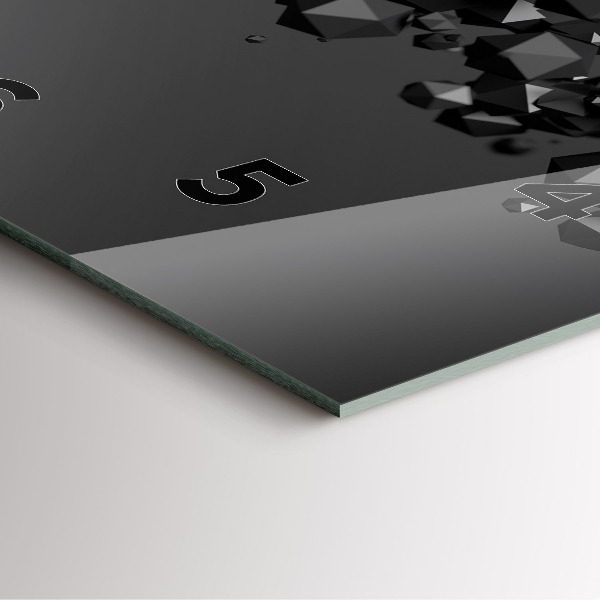 Horloge murale carrée Abstraction noire