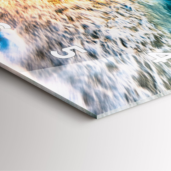 Horloge murale carrée Plage, mer et sable