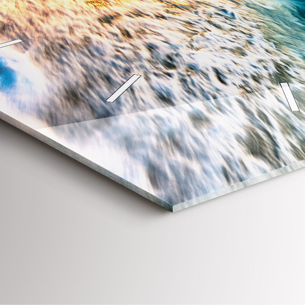 Horloge murale carrée Plage, mer et sable