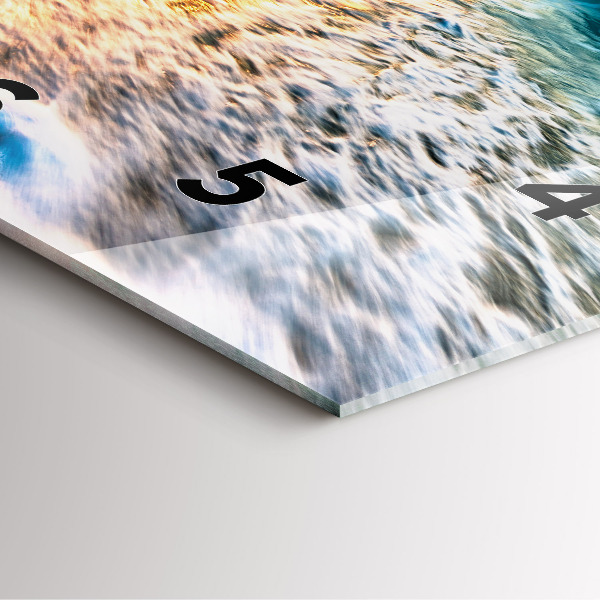 Horloge murale carrée Plage, mer et sable