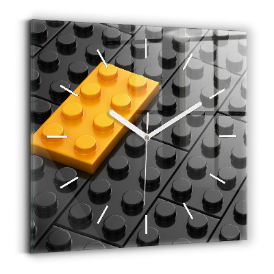 Horloge murale carrée Blocs de jouets