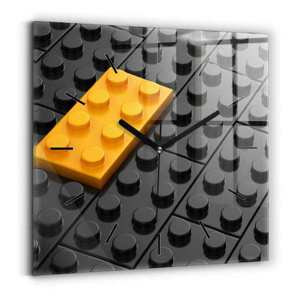 Horloge murale carrée Blocs de jouets