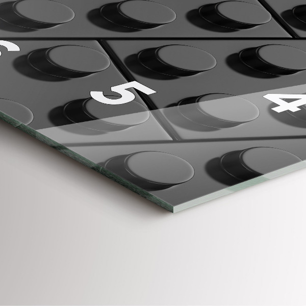 Horloge murale carrée Blocs de jouets