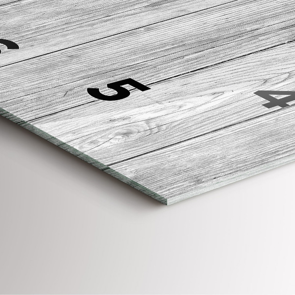 Horloge carrée en verre Panneaux en bois