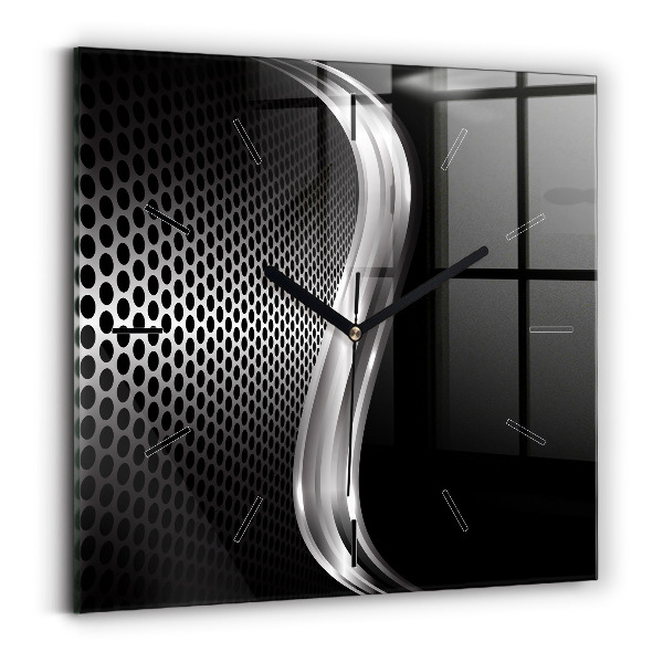 Horloge murale carrée Abstraction du black metal