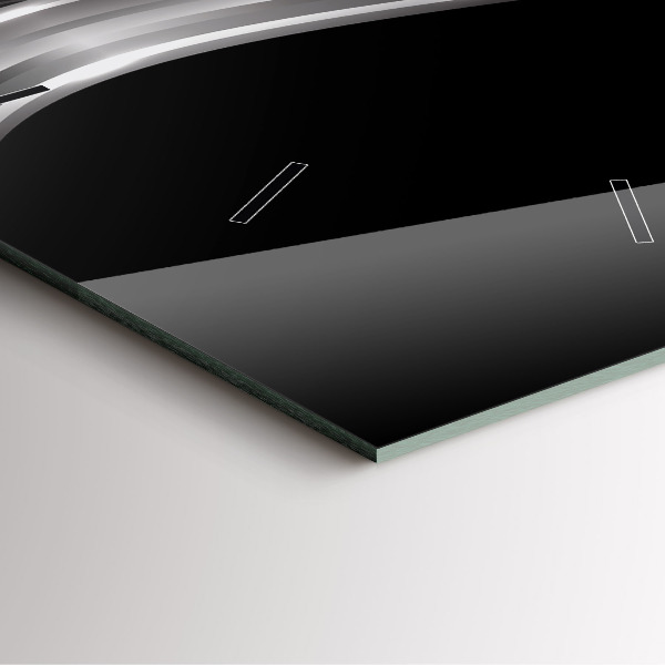 Horloge murale carrée Abstraction du black metal