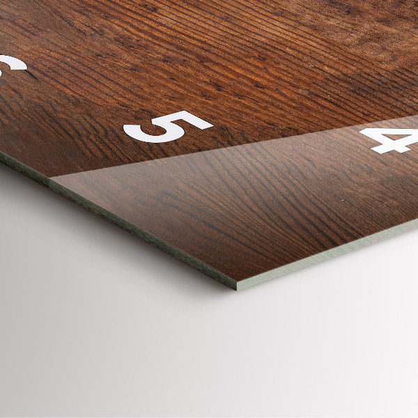 Pendule carrée en verre Vieux bois