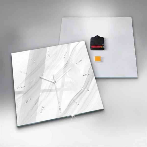 Pendule carrée en verre Marbre décoratif