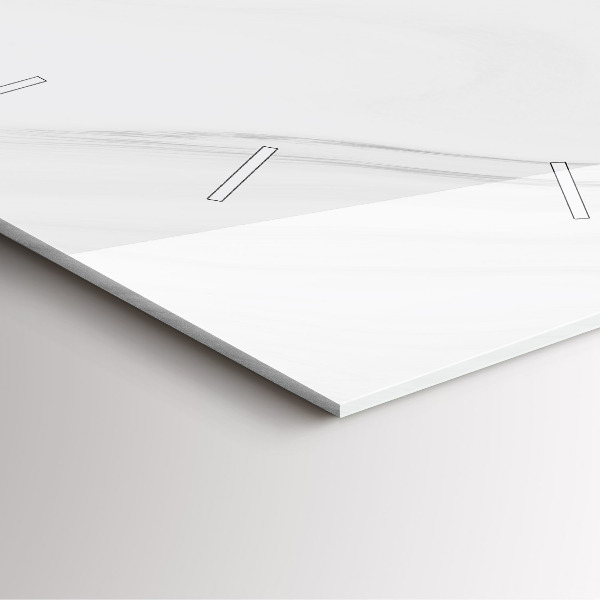 Pendule carrée en verre Marbre décoratif