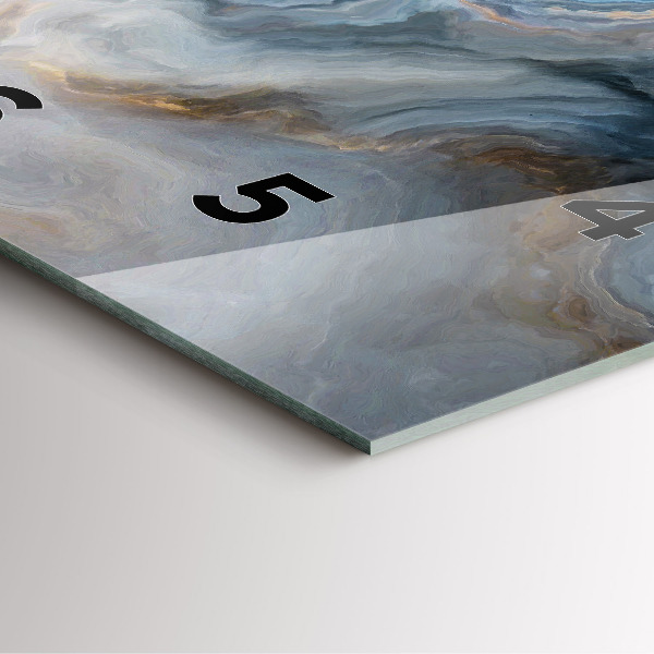 Pendule carrée en verre Motif en marbre