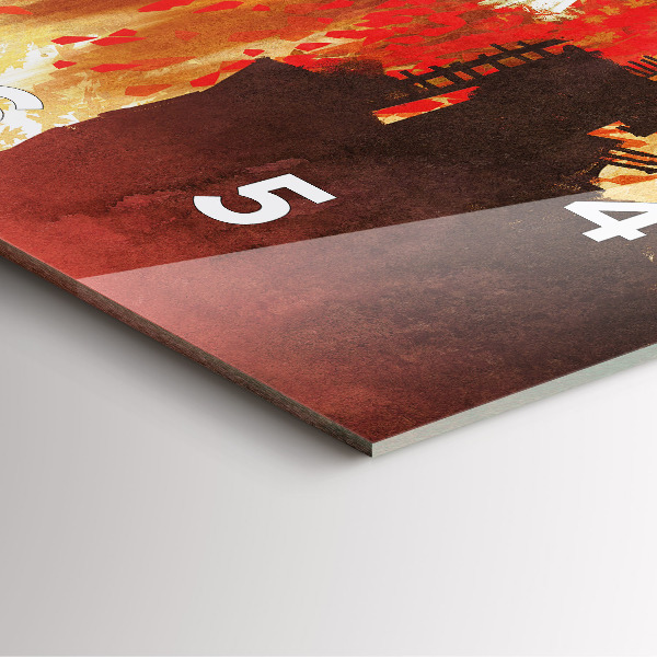 Horloge carrée en verre Mariée en automne