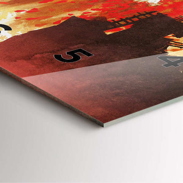 Horloge carrée en verre Mariée en automne